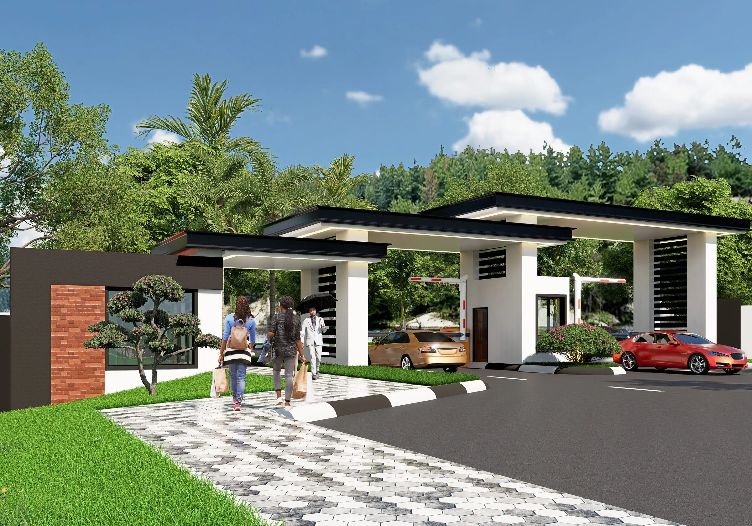 Architectural impression of the entrance when complete